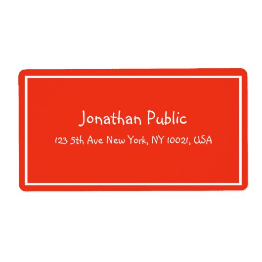 Lieferzeit von Red White Hand Script Template (Vorne)