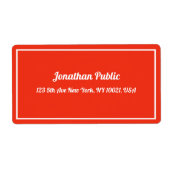 Lieferzeit von Red White Handwriting Template (Vorne)