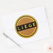 Liège City Pride Emblem – Belgian Identity Runder Aufkleber (Umschlag)