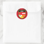 Liège Flag Runder Aufkleber (Tasche)