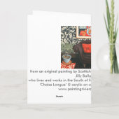 "Liegen-" Kunst-Karte Karte (Rückseite)