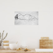 Liegende, Gegenfigur von Gustav Klimt Poster (Küche)