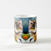 Liegende Katze, Aquarell -  Kaffeetasse (Mittel)