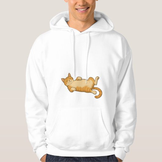 Liegende Katze Hoodie (Vorderseite)