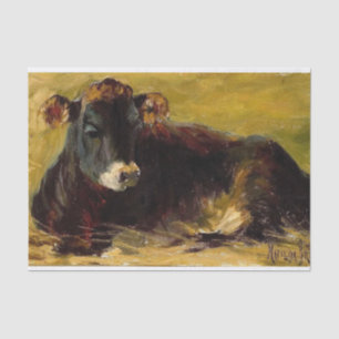 Liegende Kuh von Matilda Browne Seidenpapier