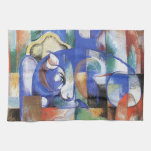 Liegender Stier von Franz Marc, Vintage-Cubismus-K Geschirrtuch