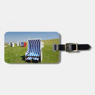 Liegestuhl in der Nordsee Gepäckanhänger