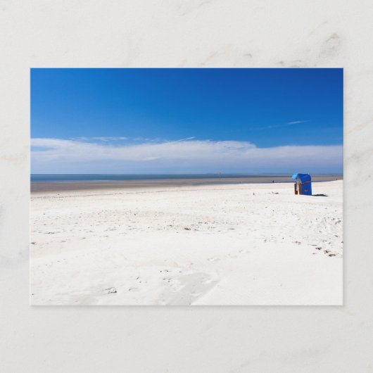 Liegestuhl in der Nordsee Postkarte (Vorderseite)