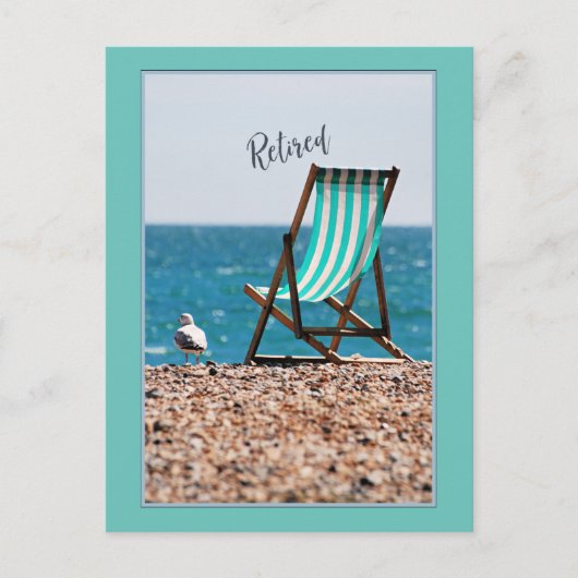 Liegestühle am Meer, gedämpft, Postkarte (Vorderseite)