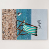 Liegestühle am Meer Puzzle (Horizontal)