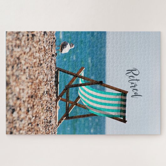 Liegestühle am Meer Puzzle (Horizontal)