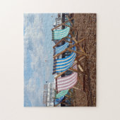 Liegestühle am Strand in Brighton. Puzzle (Vertikal)