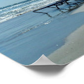 Liegestühle am Strand von Daytona Poster (Ecke)