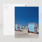 Liegestühle am Ufer der Ostsee Postkarte (Vorne/Hinten)