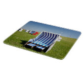 Liegestühle an der Nordsee Schneidebrett (Ecke)