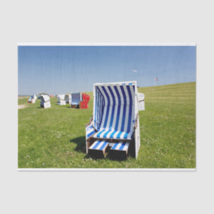Liegestühle an der Nordsee Seidenpapier