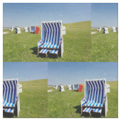 Liegestühle an der Nordsee Stoff (Nahaufnahme)