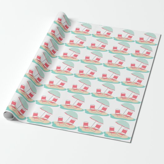 Liegestühle Geschenkpapier (Ungerollt)