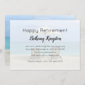 Liegestühle glückliche Party Einladung für die Pen (Vorne/Hinten)