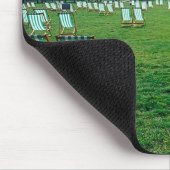 Liegestühle im Green Park, London Mousepad (Ecke)