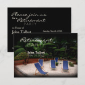 Liegestühle Personalisierte Ruhestätte Einladung (Vorne/Hinten)