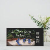 Liegestühle Personalisiertes Ruhestand Save the Da Date (Stehend Vorderseite)