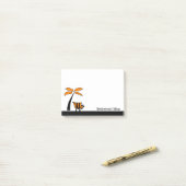 Liegestühle und Ausleihungen im Palmenbaum Post-it Klebezettel (Auf Schreibtisch)