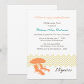 Liegestühle und Regenschirme für die Anmietung Einladung (Vorne/Hinten)