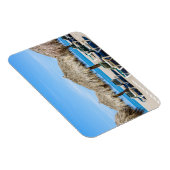 Liegestühle und Sonnenschirme aus Thatch am Strand Magnet (Rechte Seite)