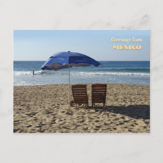 Liegestühle und Sonnenschirme (nach Wunsch) Postkarte