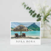 Liegestühle von Bora Bora, Polynesien Postkarte (Stehend Vorderseite)