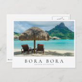Liegestühle von Bora Bora, Polynesien Postkarte (Vorne/Hinten)