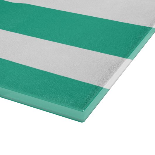 Liegestuhlstreifen grün und weiß schneidebrett (Ecke)