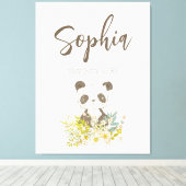 Lienzo Baby Shower Panda Leinwanddruck (Insitu (Holzboden))
