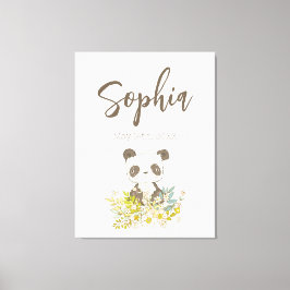 Lienzo Baby Shower Panda Leinwanddruck