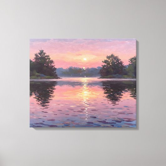 Lienzo Lake During Dusk Leinwanddruck (Vorderseite)