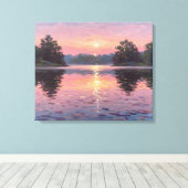 Lienzo Lake During Dusk Leinwanddruck (Insitu (Holzboden))