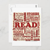 Lies alles darüber rot! postkarte (Vorne/Hinten)