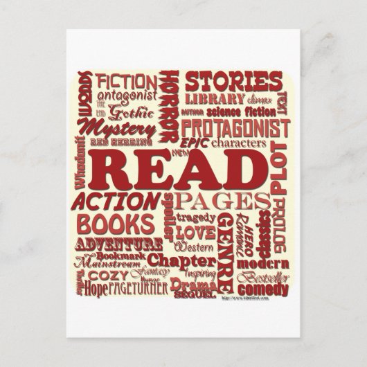 Lies alles darüber rot! postkarte (Vorderseite)