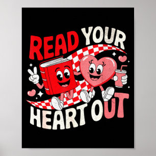 Lies Deinen Herzen Valentinstag Retro-Lehrer B Poster