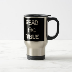 Lies die Bibel Schwarz Reisebecher