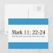 Lies die Bibelmarke 11:22-24 Postkarte (Vorne/Hinten)