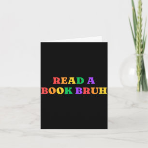 Lies ein Buch bruh Regenbogen Vintage Karte