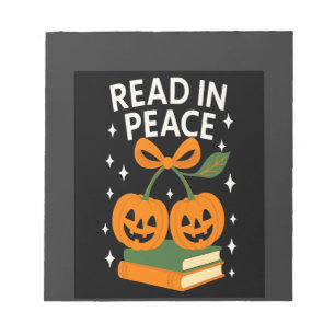 Lies in Frieden lustiges Halloween-Buch Notizblock
