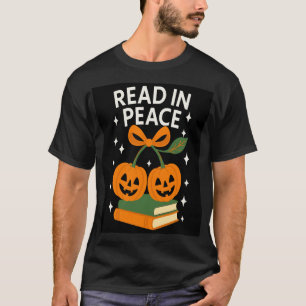 Lies in Frieden Lustiges Halloween-Buch T-Shirt