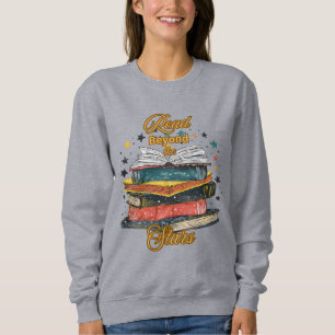 Lies jenseits der Sterne Vintage-Buchliebhaber Gra Sweatshirt