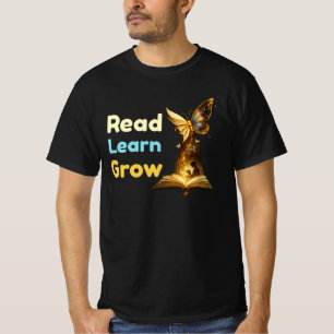 Lies Lies Wachsen Lesen Lehrer-Shirt   Buchliebhab T-Shirt