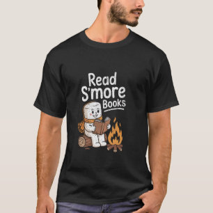 Lies mehr Bücher Camping draußen Vintage Lagerfeue T-Shirt