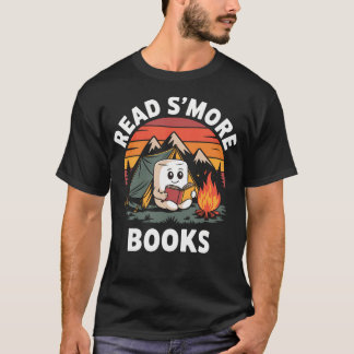 Lies mehr Bücher Cute Lagerfeuer Lesen Buchliebhab T-Shirt