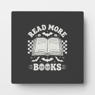 Lies Mehr Bücher Retro Halloween Buchliebhaber Fotoplatte